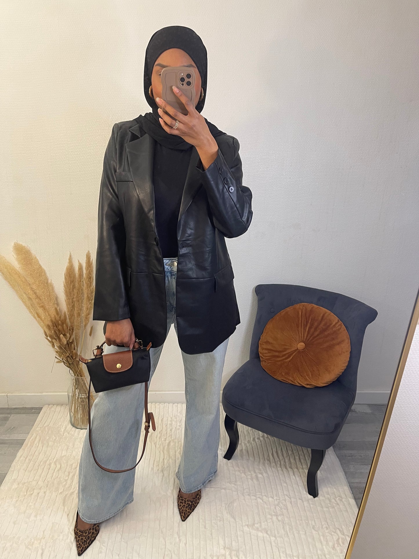 Blazer Simili noir